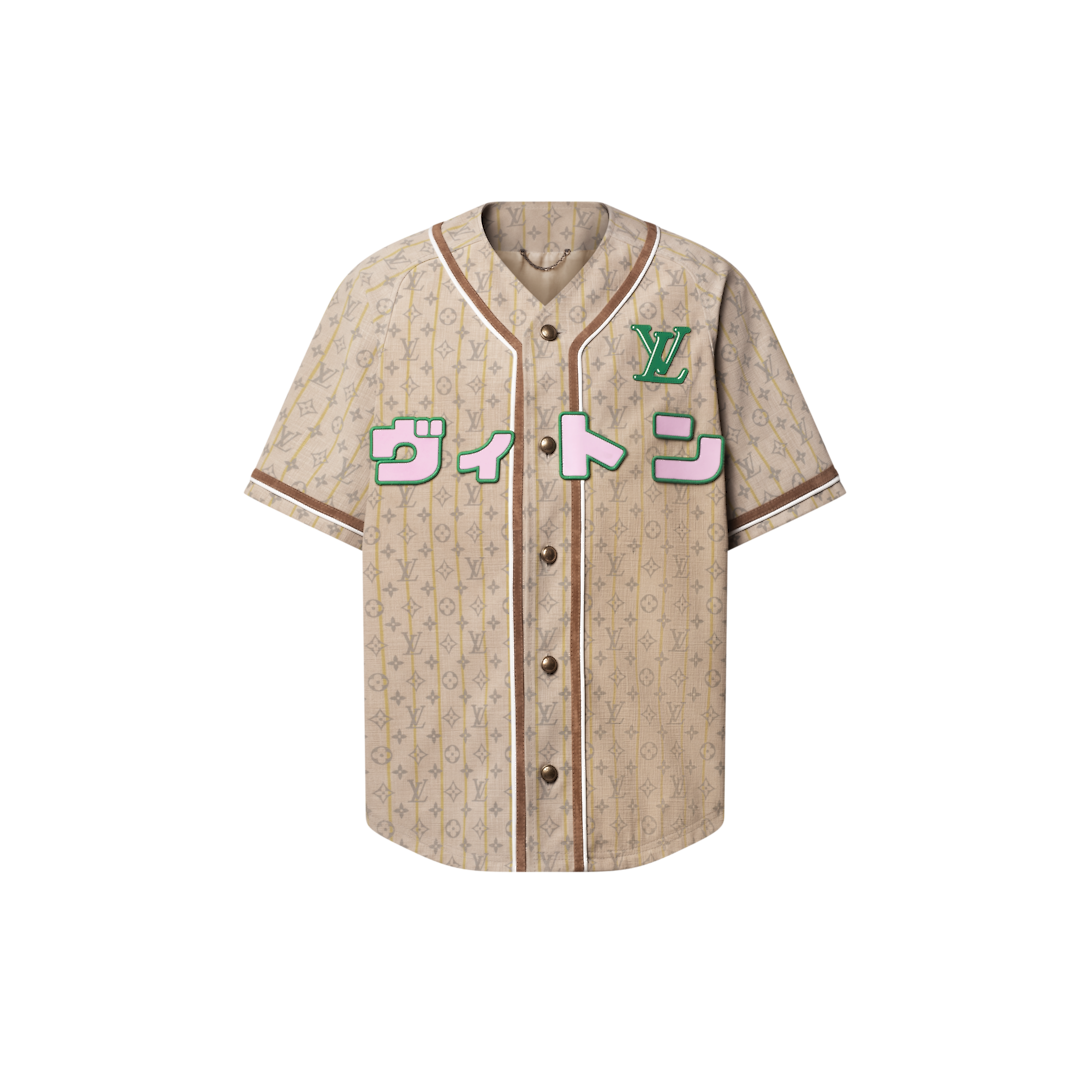 Leather baseball shirt
